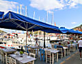 Lecker essen direkt am Hafen von Ormos Sivota