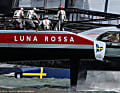Sachte segeln: Luna Rossa ging wenig Riskio nach der erfolgreichen Reparatur