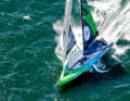 Mit überzeugender Geschwindigkeit segelte "Holcim – PRB" zum Sieg im Hafenrennen von Kapstadt