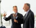 Ein Toast auf die Vergangenheit – und auf die Zukunft. Leonardo Ferragamo (l.) bei seiner Jubiläumsansprache