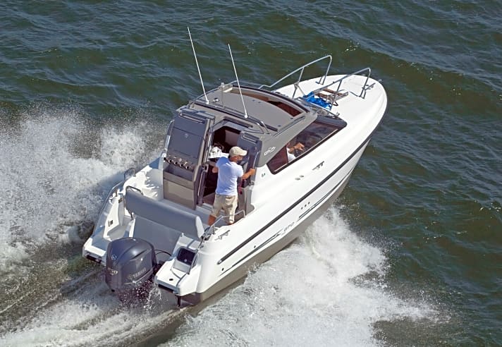   Die neue Galia 670 MC. Das Mehrzweckboot aus Polen ist für den Titel „European Powerboat of the Year 2012“ nominiert.