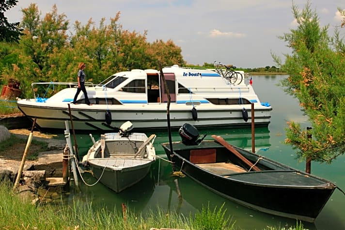   Mit dem Charter-Hausboot unterwegs auf den Lagunen von Marano und Grado.