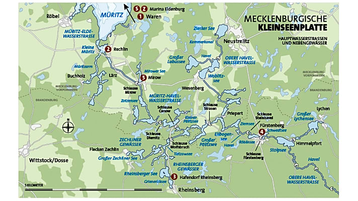 Mecklenburgische Kleinseenplatte | Karte: Christian Tiedt