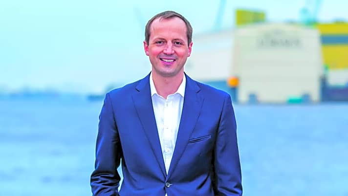 Innovations-affin: Der Lürssen-Geschäftsführer Dr. Justus Reinke steht auch der F&E-Abteilung vor und betreut den ersten Brennstoffzellenbau in der Werftgeschichte