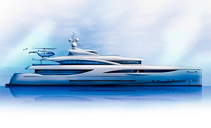   Neuer Ansatz: Dörries Yachts entwickelte den 65-Meter-  Eyecatcher gemeinsam mit H2 Yacht Design.