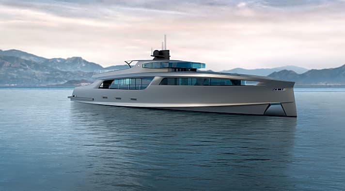   "Taurus": Esen Yacht will das 50 Meter lange Mannerfelt-Design aus GFK laminieren. 30 Knoten Topspeed sind geplant.