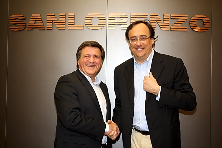   Shake Hands: Der neue Sanlorenzo-CEO Fulvio Dodich (links) und Werft-Chef Massimo Perotti.