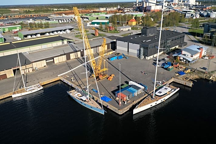   Voller Kai: Baltic Yachts launchte drei Yachten in zehn Tagen.
