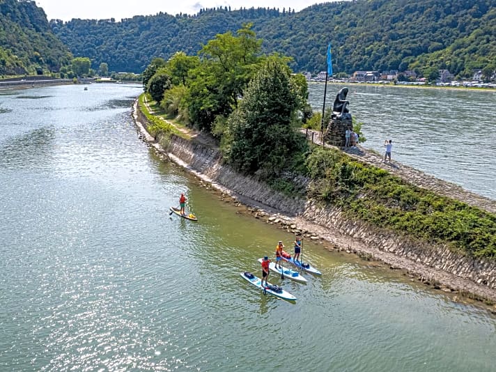 Die Loreley - eines der bekanntesten Wahrzeichen am Rhein.
