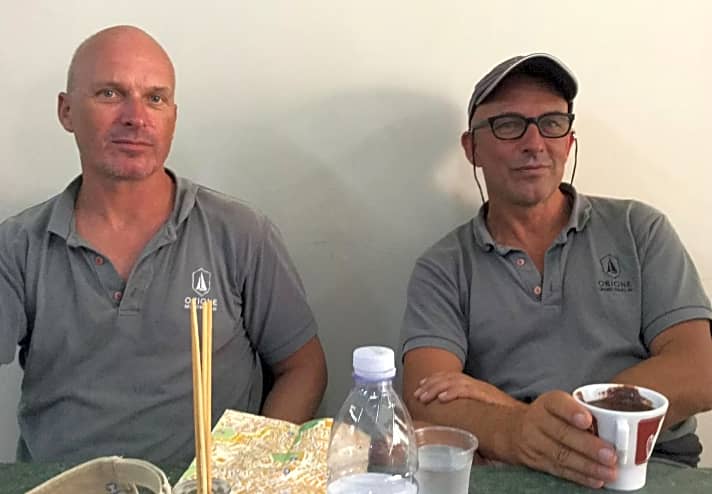 Die Berliner Brüder Axel (r.) und Peter Baumgartner starten am 2. Weihnachtstag mit ihrer “Orione”-Crew ins 77. Rolex Sydney Hobart Race 