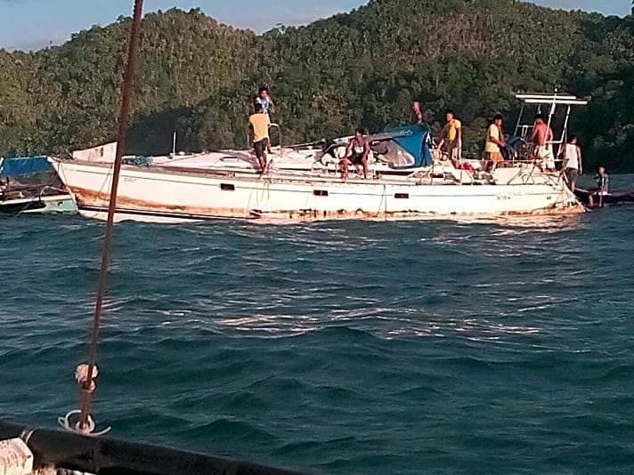   Die vor den Philippinen aufgebrachte Yacht
