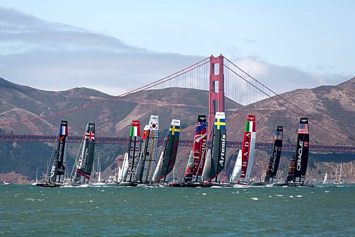   Überwältigende Kulisse. San Francisco Bay und die Golden Gate