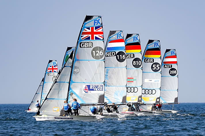   Die zuletzt kleinen olympischen Flotten der Kieler Woche werden auf Kurs Weltcup-Finale 2018 wieder wachsen