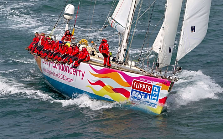   Derry-Londonderry ist eine der Yachten, die am aktuellen Clipper Race teilnehmen