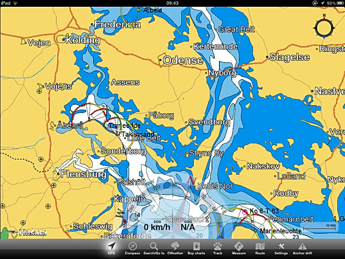   Die C-Map-Navigations-App von Jeppesen
