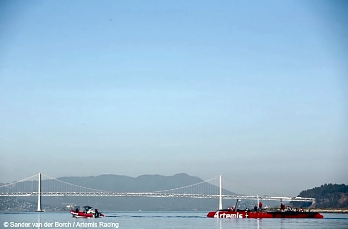   So flau war’s auf der San Francisco Bay beim Test von Artemis