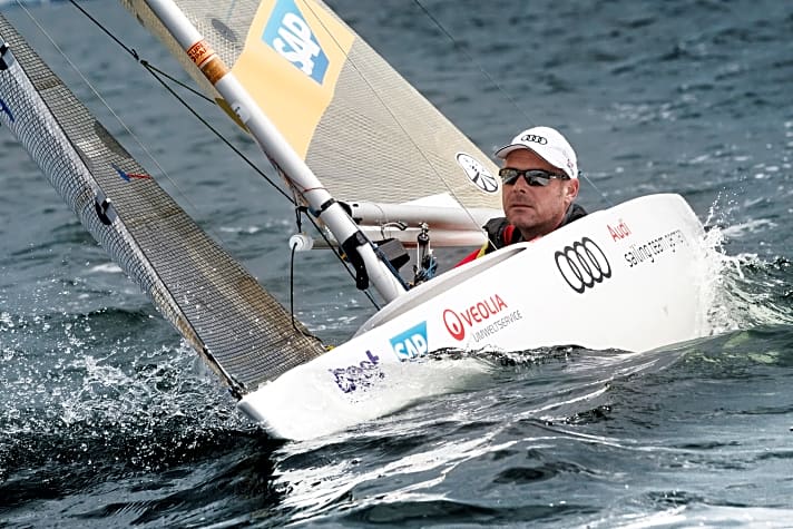   Kam, sah und behielt den Überblick: Heiko Kröger liegt nach den ersten beiden Rennen der Para-World-Sailing-Weltmeisterschaft auf Platz zwei