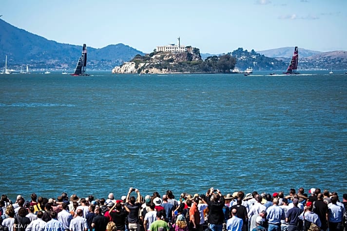   Wer hätte gedacht, dass Alcatraz einmal Zeuge einer solchen Segel-Schau sein würde?