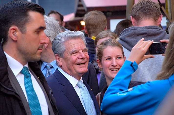   Bundespräsident Gauck beim Besuch der Kieler Woche
