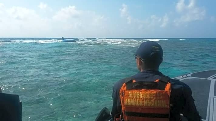   Die kolumbianische Küstenwache fand die Yacht zwei Tage später auf dem Riff Cayo Bolivar