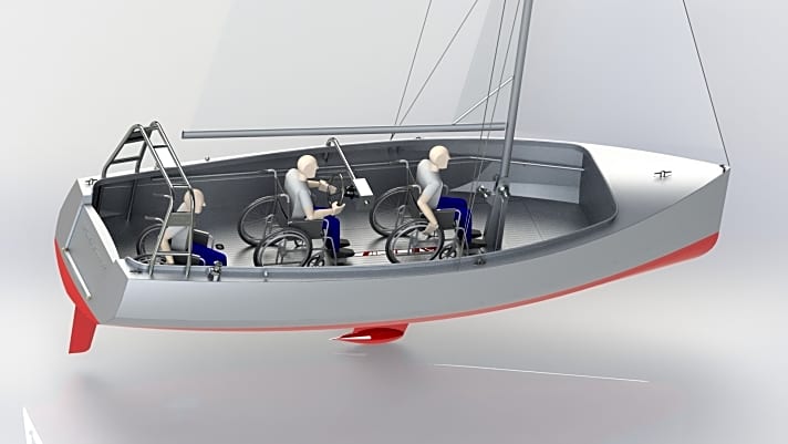   Auf der "A.Noah" finden maximal acht Mitsegler inklusive drei Rollstuhlfahrern Platz