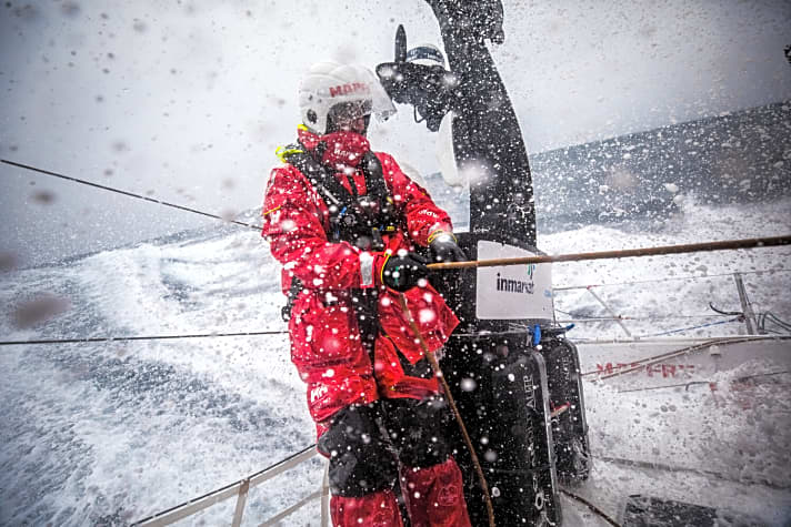   Krasser Gegensatz zum 49er-Segeln: Blair Tuke im Einsatz für das spanische Team Mapfre im Volvo Ocean Race