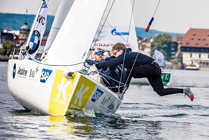   Die Erstligisten vom Bayerischen Yacht-Club segelten vor Konstanz auf Platz zwei