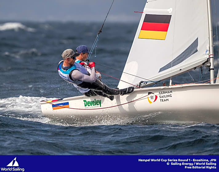 Segeln olympisch Skiffsegler überzeugen mit WeltcupBronze im OlympiaRevier YACHT