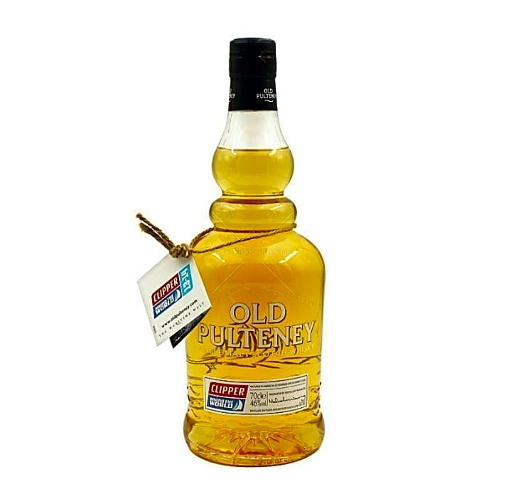   OLD PULTENEY SINGLE MALT  z.B. <a href="https://www.awin1.com/cread.php?awinmid=11356&awinaffid=471469&clickref=Y+Old+Pulteney+Clipper+Whisky&ued=https%3A%2F%2Fwww.urban-drinks.de%2Fold-pulteney-clipper-whisky-07l-46-vol.html&pref1=yacht" target="_blank" rel="noopener noreferrer nofollow">bei Urban Drinks erhältlich</a> *