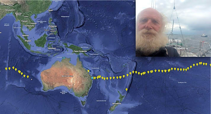   Hat Großes geleistet: Bill Hatfield segelte von Australien aus allein und nonstop um die Welt