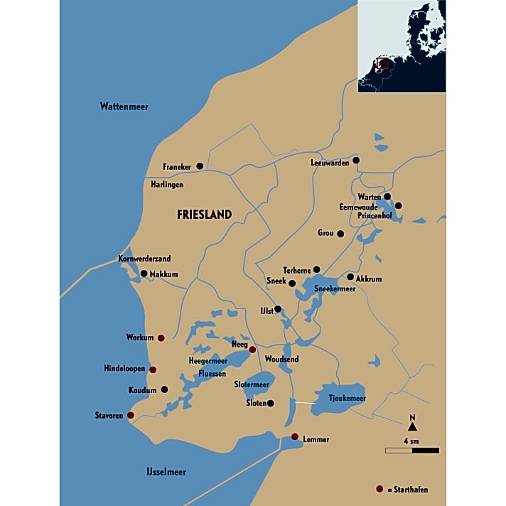   Die Gewässer Frieslands im Überblick
