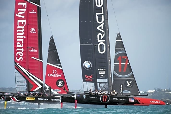   Prestige-Sieg: Das Oracle Team USA setzte sich gegen die Dauer-Rivalen aus Neuseeland durch