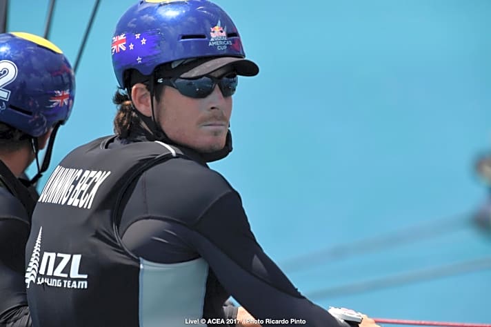   Alles gegeben, mit seinem NZL Sailing Team drei Rennen in Folge gewonnen und den Gesamtsieg doch verpasst: Kiwi-Skipper Logan Dunning Beck