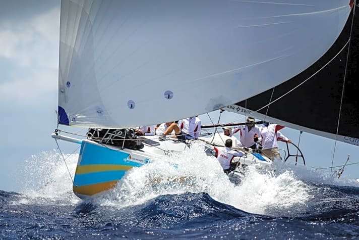   Beste Regatta-Bedingungen forderten die Teilnehmer der Antigua Sailing Week