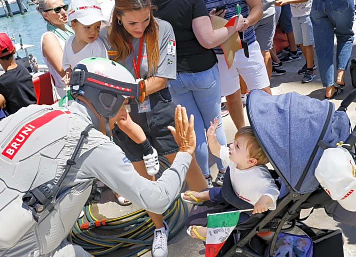   Im italienischen Lager reichte die Freude am Samstag bis zu den kleinsten Fans