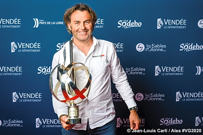   Startet mit Jean-Marie Dauris auf seiner "Maître Coq IV" ins TJV 2021: Vendée-Globe-Gewinner Yannick Bestaven