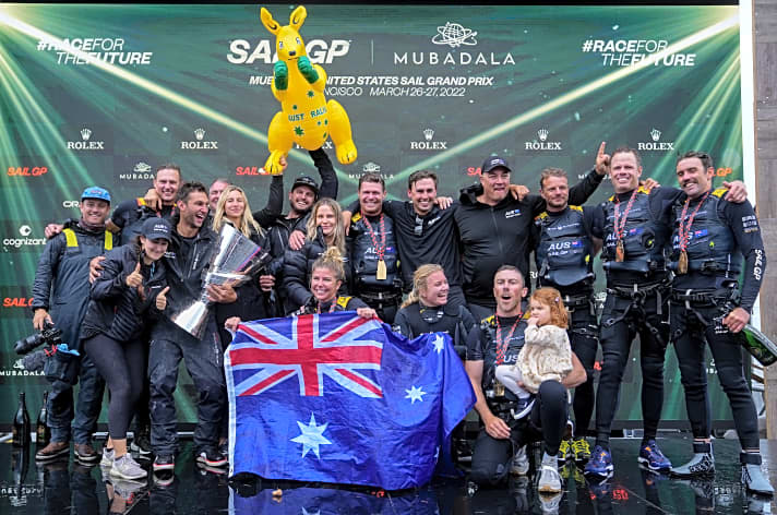   Down Under obenauf: Tom Slingsbys australisches Team hat auch die zweite SailGP-Saison gewonnen und zum zweiten Mal in Folge eine Million US-Dollar gewonnen