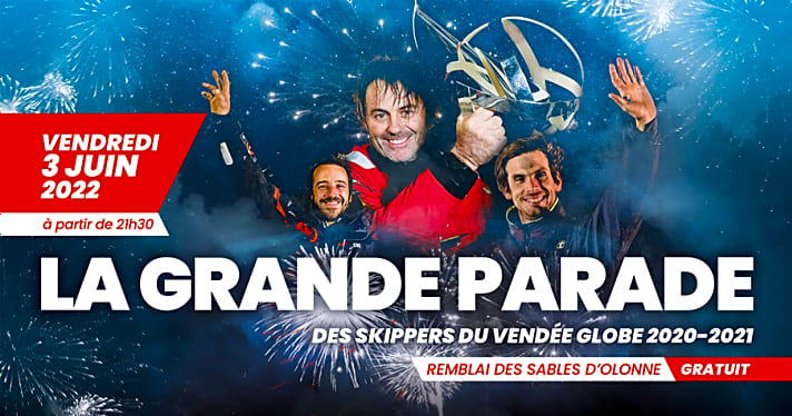   Weil die eigentliche Heldenfeier zum Finale der Vendée Globe im vergangenen Jahr in der Corona-Pandemie ausgefallen war, dürfen die Weltumsegler jetzt noch einmal standesgemäß bejubelt werden