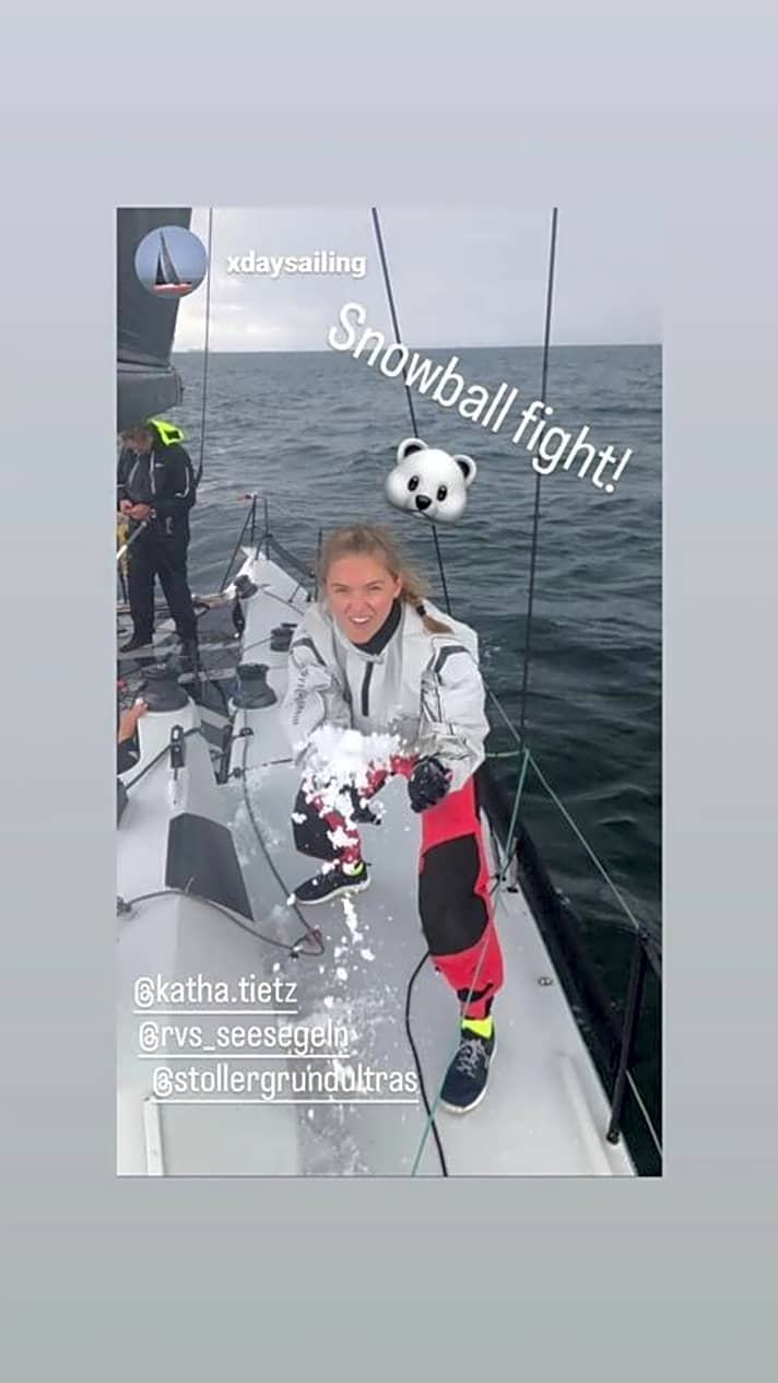   Mit schönen Grüßen von X-Day-Sailing: der ultimative Nachweis für die Hagelschauer aus dem Himmel über Kiel