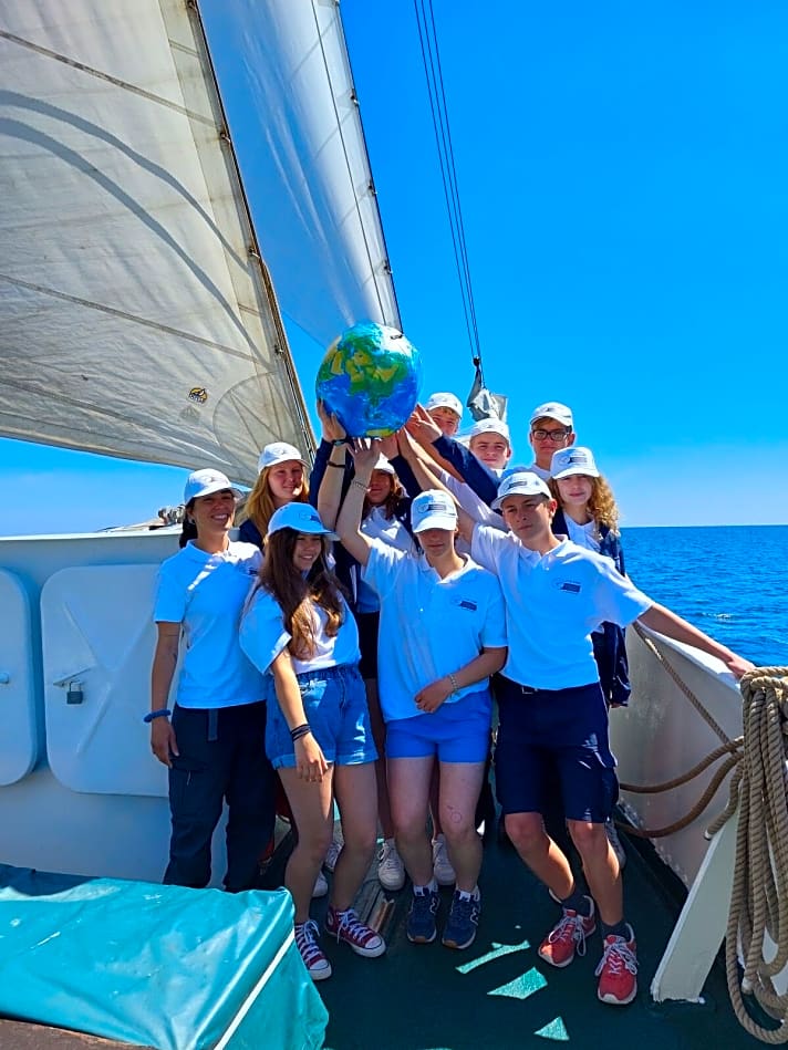   Die Teilnehmer des segelnden Jugendcamps