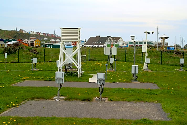 Die Wetterhütte auf Helgoland, betrieben vom Deutschen Wetterdienst.