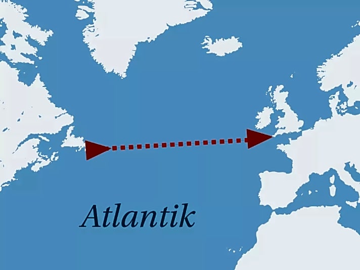Von Neufundland/Kanada bis nach Cornwall in Großbritannien: 1.900 Seemeilen in 60 bis 90 Tagen