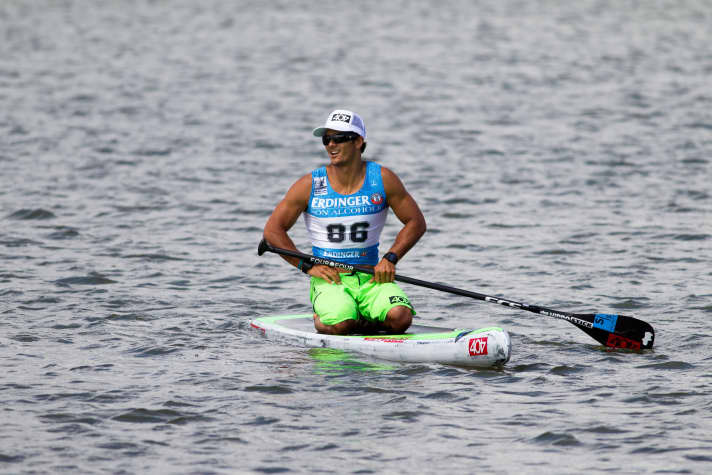   Danny Ching nach dem Fabellauf über 200 Meter am Brombachsee 2014
