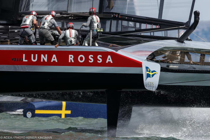   Sachte segeln: Luna Rossa ging wenig Risiko nach der erfolgreichen Reparatur