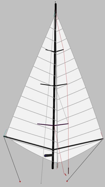   Voiles d'alizé modernes : sans grand-voile avec double voile enroulable sur les parcours profonds