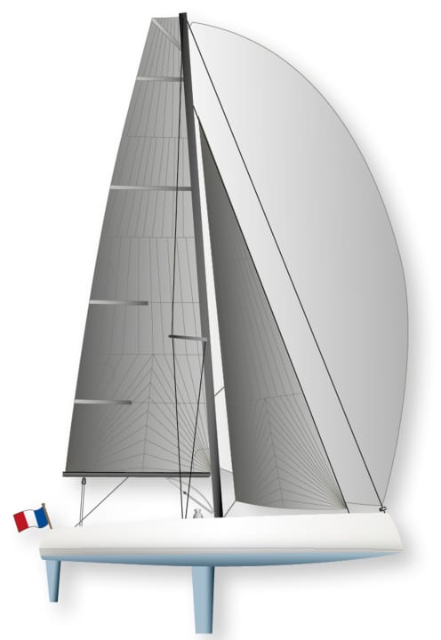 Beaucoup de surface de voile : avec son plan de voilure mince et performant, le Cape Cod 767 est spécialement adapté à une utilisation en navigation intérieure | Dessin : YACHT/N. Campe