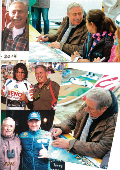 Don't be shy: Euro Paule is practically a fixture at the World Cup on Sylt - and most of the pros know him.