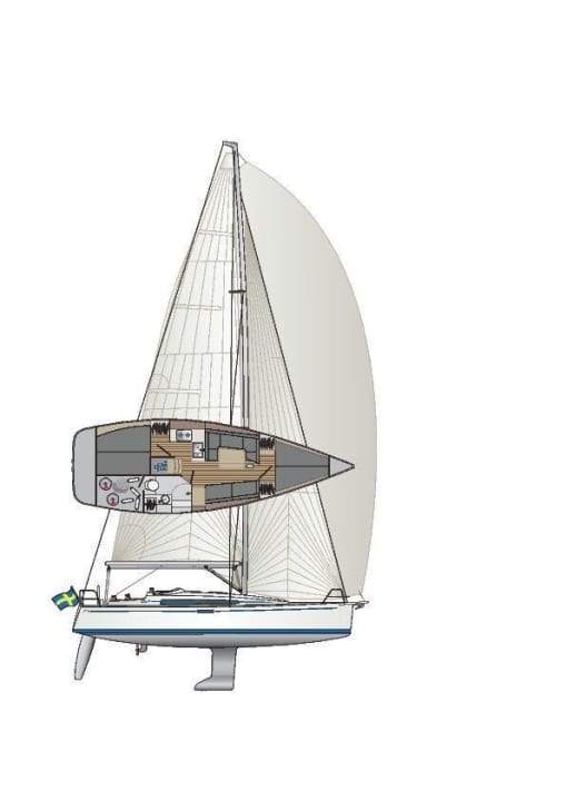   Risszeichnung der Arcona 345