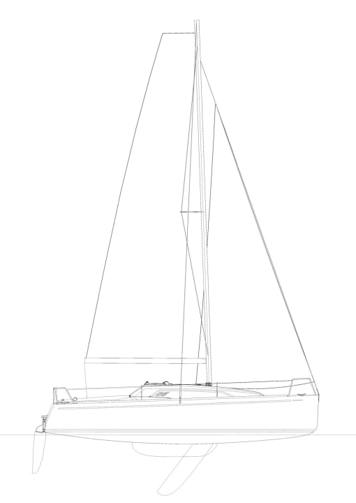   Modernes Design, Bionik-Ruder zum Aufholen und Schwenkschwert