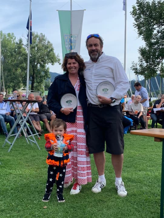   Ulrike Schümann, sa fille Rosie et Tim Kröger se classent 18e pour leur première participation à un championnat du monde de vitesse.